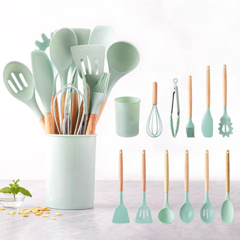 12 Pcs Silicone Kitchen Spatula Set