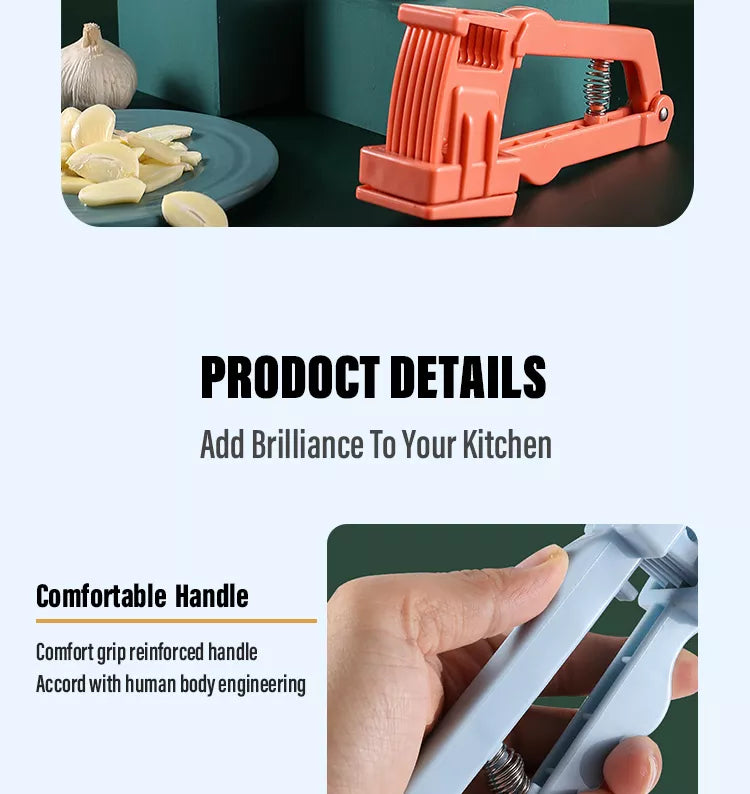 Multi-Functional Manual Stainless Steel Ginger Garlic Slicer