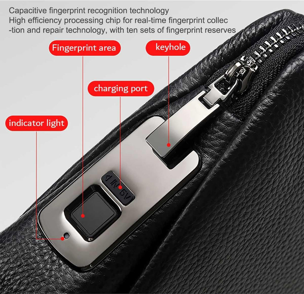 Smart Anti-Theft Fingerprint Premium Handbag