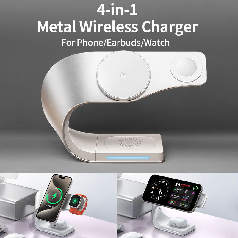 4 in 1 Magnetic Wireless Charging Station With Semiconductor Cooling Fan
