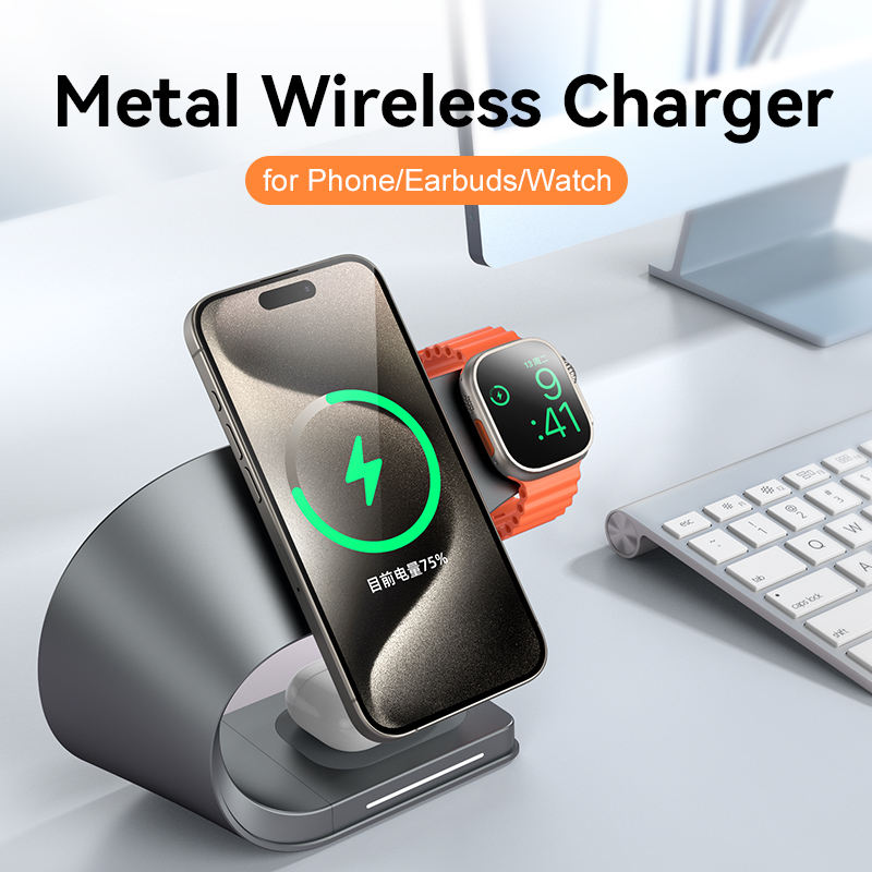 4 in 1 Magnetic Wireless Charging Station With Semiconductor Cooling Fan