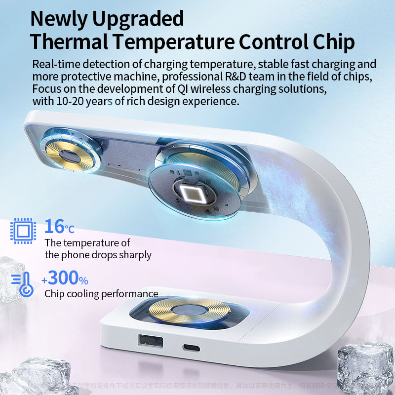 4 in 1 Magnetic Wireless Charging Station With Semiconductor Cooling Fan