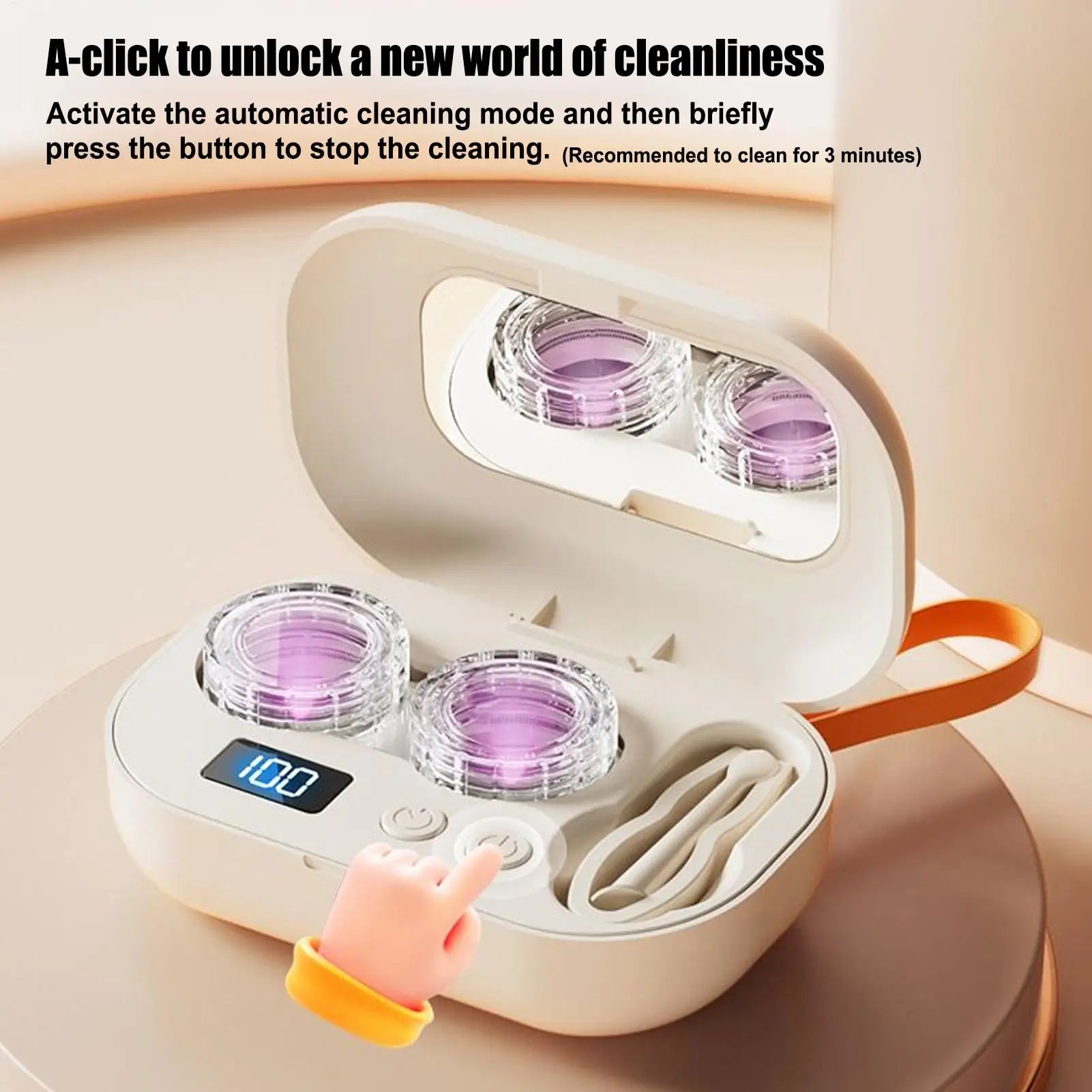 Automatic Ultrasonic Contact Lens Cleaner
