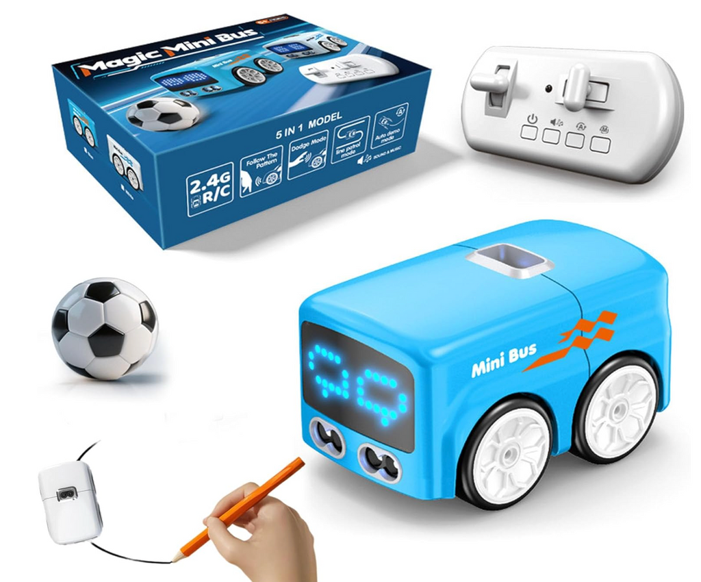 Smart Sensing Line-Tracking Desktop Bus Toy