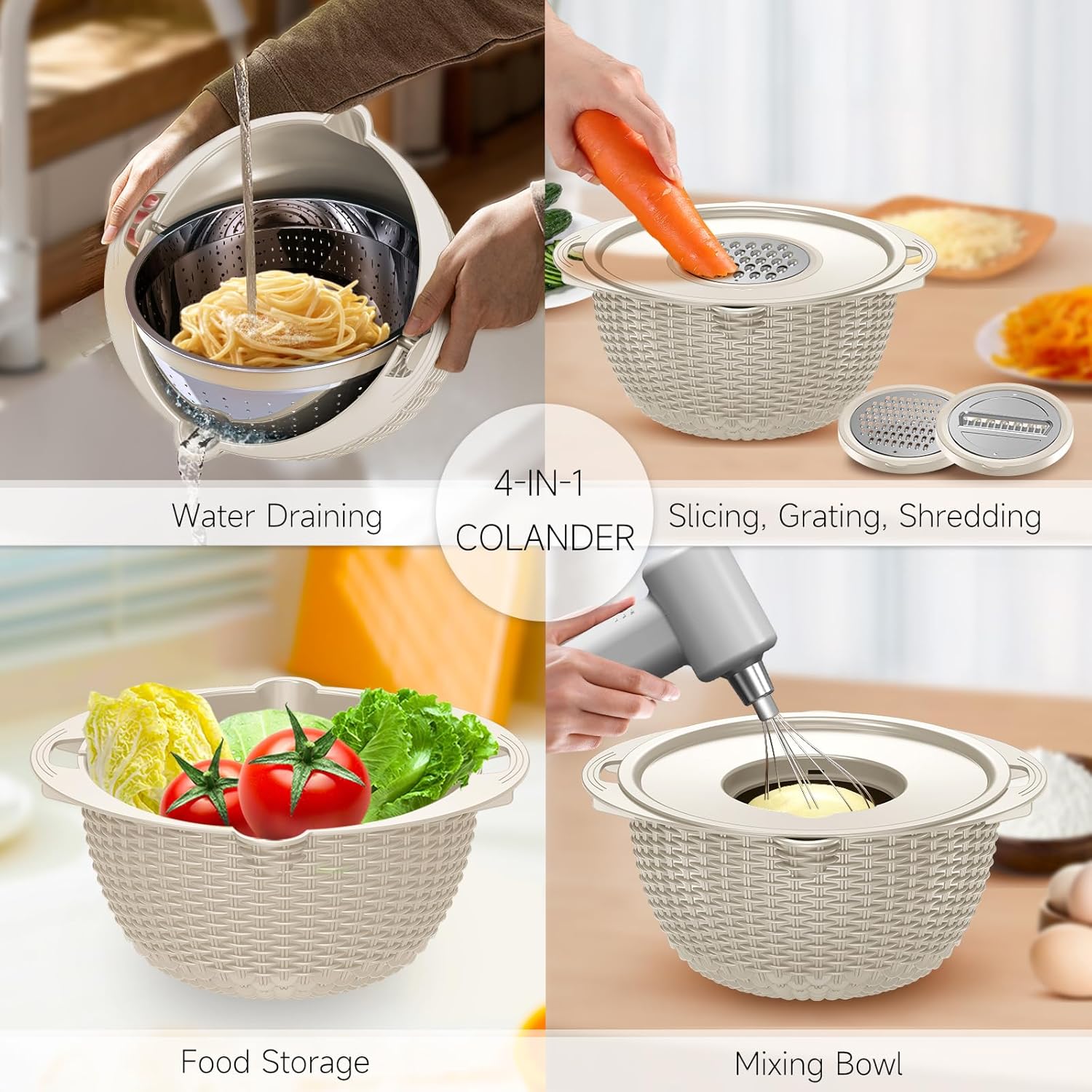4 in 1 Colander With Grater