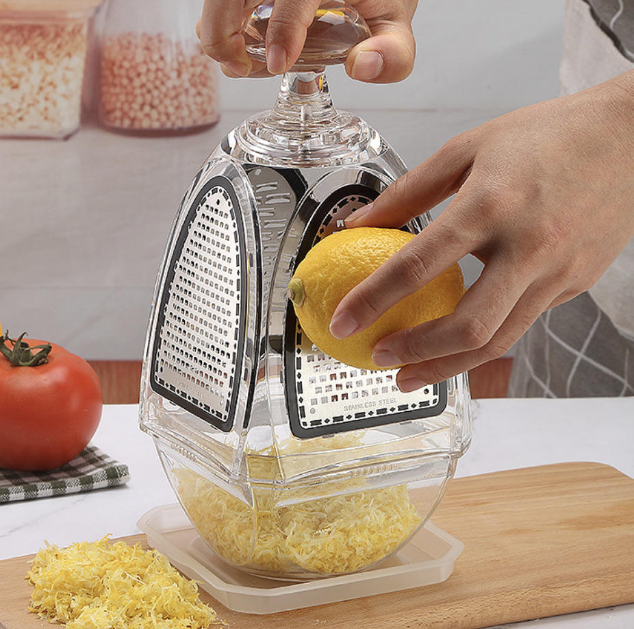 4-Sided Kitchen Grater With Container