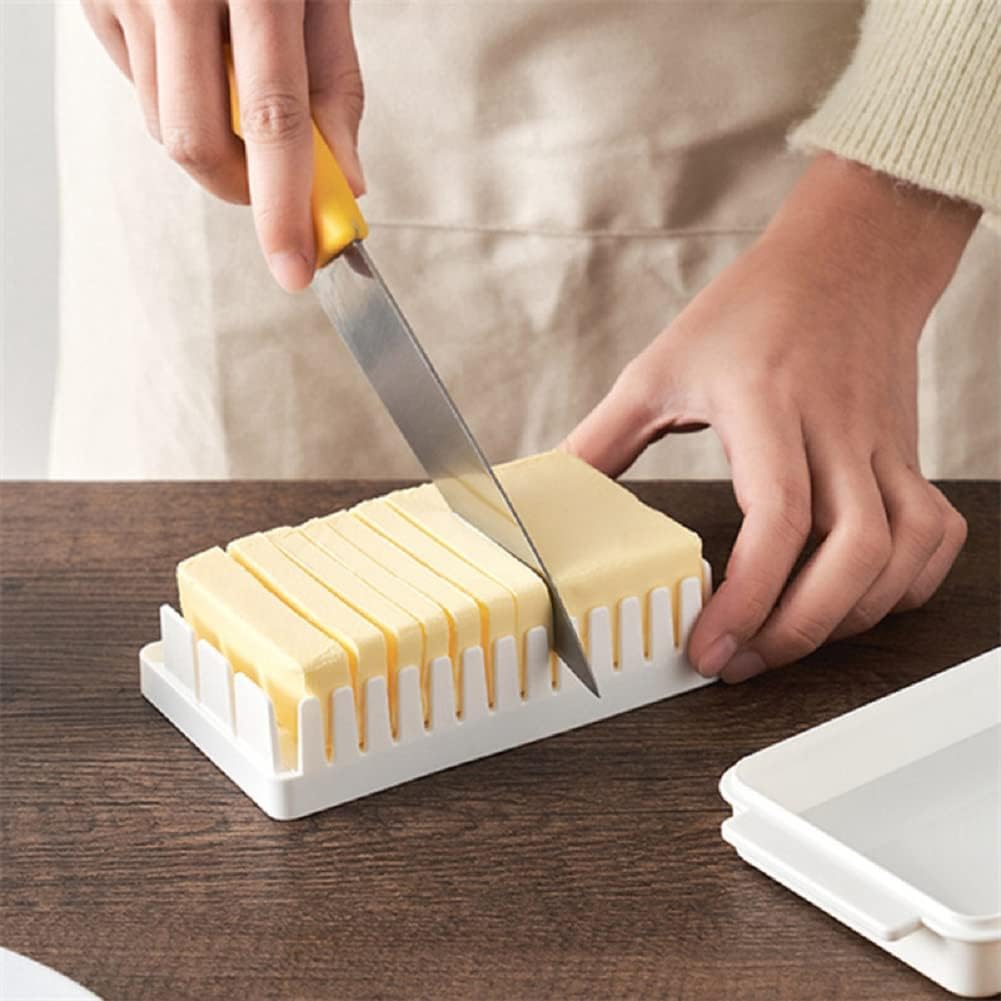 Butter Disk Keeper With Sealed Plastic Lid and Cutter Slicer