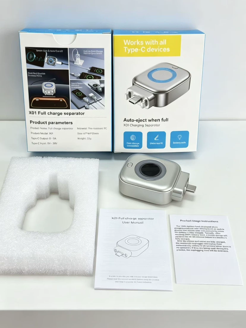 AI Smart USB-C Fast Charger with Auto-Disconnect
